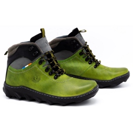 Olivier Botas de invierno para hombre en piel 150GT verde 3
