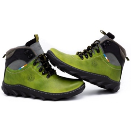 Olivier Botas de invierno para hombre en piel 150GT verde 6