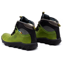 Olivier Botas de invierno para hombre en piel 150GT verde 7
