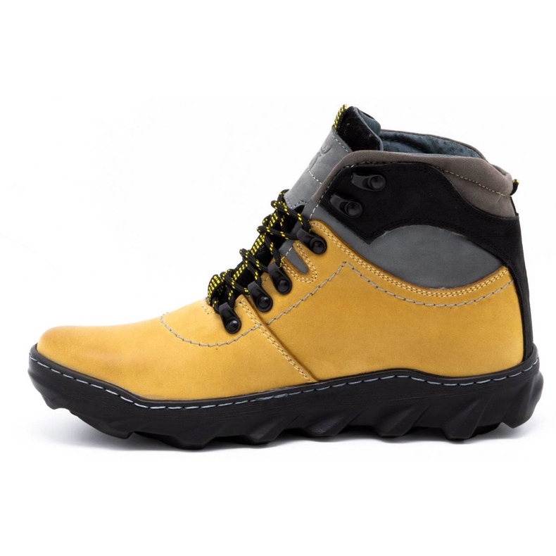 Olivier Botas de piel de invierno para hombre 150GT amarillo 1