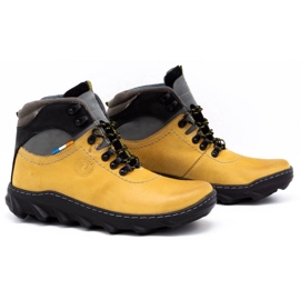 Olivier Botas de piel de invierno para hombre 150GT amarillo 2