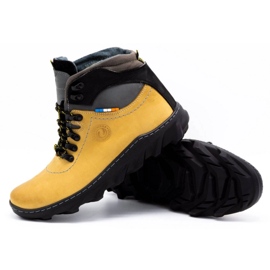 Olivier Botas de piel de invierno para hombre 150GT amarillo 3
