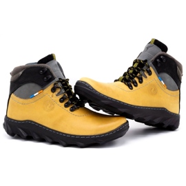 Olivier Botas de piel de invierno para hombre 150GT amarillo 5