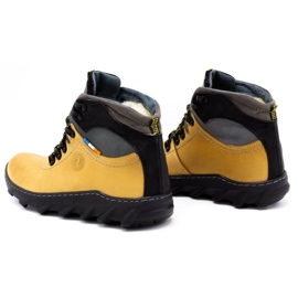 Olivier Botas de piel de invierno para hombre 150GT amarillo 6