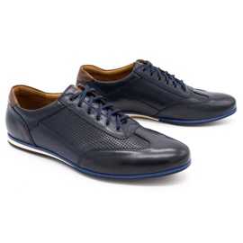 Kampol Zapato casual piel hombre 64/54 azul marino 2