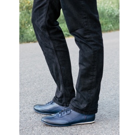 Kampol Zapato casual piel hombre 64/54 azul marino 8