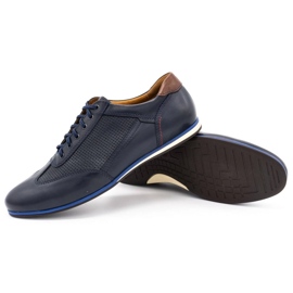 Kampol Zapato casual piel hombre 64/54 azul marino 3