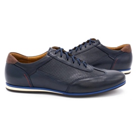 Kampol Zapato casual piel hombre 64/54 azul marino 5