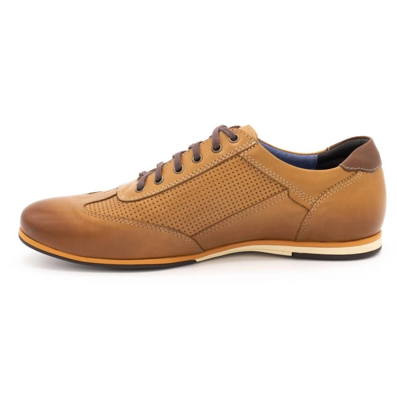 Kampol Zapato casual piel hombre 64 / SŁ rojo naranja 1