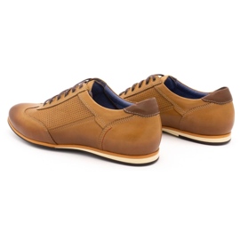 Kampol Zapato casual piel hombre 64 / SŁ rojo naranja 7