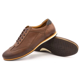 Kampol Zapatos casual piel hombre 64 / C1 marrón 3
