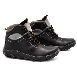 Olivier Botas de piel de invierno para hombre 150GT negro 2
