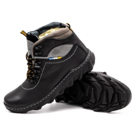 Olivier Botas de piel de invierno para hombre 150GT negro 3
