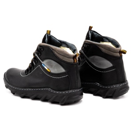 Olivier Botas de piel de invierno para hombre 150GT negro 6