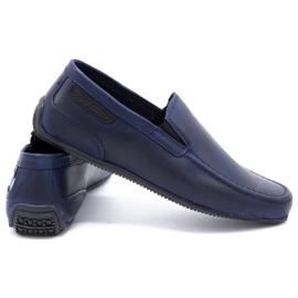 Polbut Mocasines hombre piel 2105 azul marino grano 4