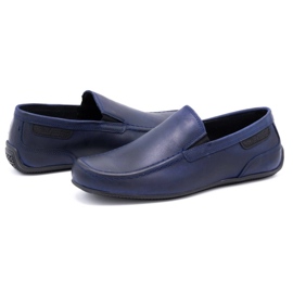 Polbut Mocasines hombre piel 2105 azul marino grano 6