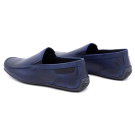 Polbut Mocasines hombre piel 2105 azul marino grano 7