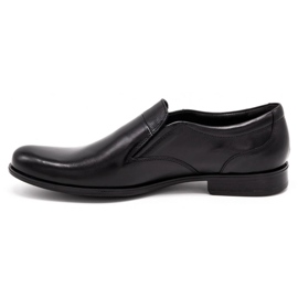 Kampol Zapatos formales sin cordones para hombre 343/17 negro 1