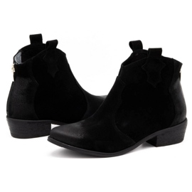 Exquisite Botas de piel mujer 1128EX negro 6