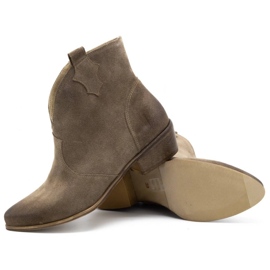 Exquisite Botas mujer piel 1137 beige oscuro 4
