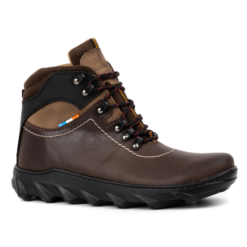 Olivier Botas de piel de invierno para hombre 150GT marrón 1