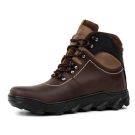 Olivier Botas de piel de invierno para hombre 150GT marrón 2