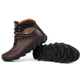 Olivier Botas de piel de invierno para hombre 150GT marrón 4