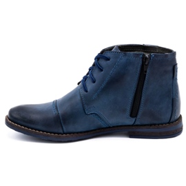 Olivier Botas de invierno para hombre 315MP botas azul marino 1