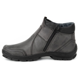 Olivier Botas de piel de invierno para hombre 352MP gris 1 Olivier Botas de piel de invierno para hombre 352MP gris 1