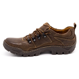 Olivier Zapatos de hombre en piel Trapery 207 marrón oscuro 1