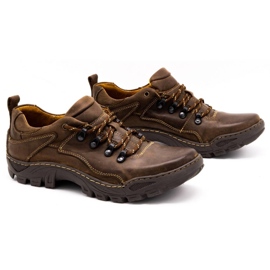 Olivier Zapatos de hombre en piel Trapery 207 marrón oscuro 2