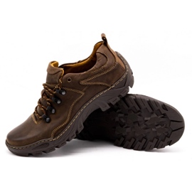 Olivier Zapatos de hombre en piel Trapery 207 marrón oscuro 3