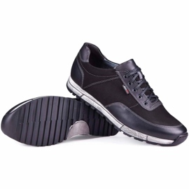 Kampol Zapato casual piel hombre 31/3 negro 4
