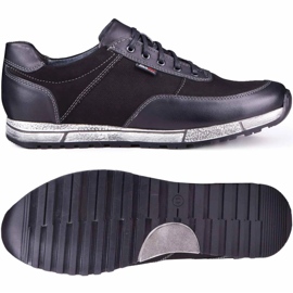 Kampol Zapato casual piel hombre 31/3 negro 6