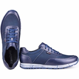 Kampol Zapato casual piel hombre 31/54 azul marino 2