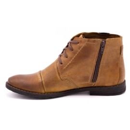 Olivier Botas de invierno para hombre 315MP botas rojas marrón 1
