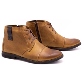 Olivier Botas de invierno para hombre 315MP botas rojas marrón 2