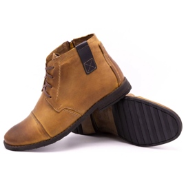 Olivier Botas de invierno para hombre 315MP botas rojas marrón 3