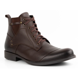 Olivier Botas de piel de invierno para hombre 7005KB marrón 4