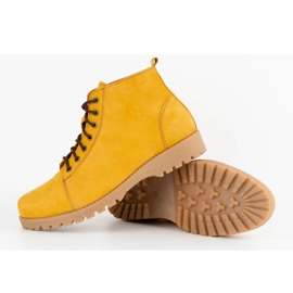 Olivier Botas de invierno para hombre en piel 7001KB camel nubuck amarillo 5