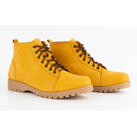 Olivier Botas de invierno para hombre en piel 7001KB camel nubuck amarillo 4