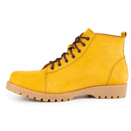 Olivier Botas de invierno para hombre en piel 7001KB camel nubuck amarillo 2