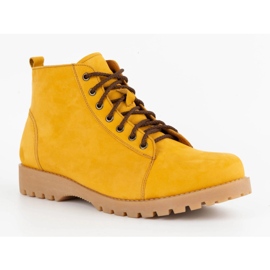 Olivier Botas de invierno para hombre en piel 7001KB camel nubuck amarillo 3