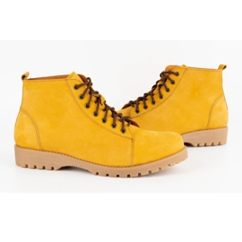 Olivier Botas de invierno para hombre en piel 7001KB camel nubuck amarillo 6