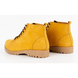 Olivier Botas de invierno para hombre en piel 7001KB camel nubuck amarillo 7