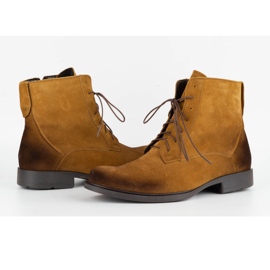 Olivier Botas de invierno para hombre en piel 7006KB marrón 6