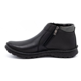 Kampol Zapatos hombre botines piel 130KA negro 2