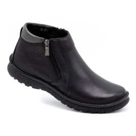 Kampol Zapatos hombre botines piel 130KA negro 3