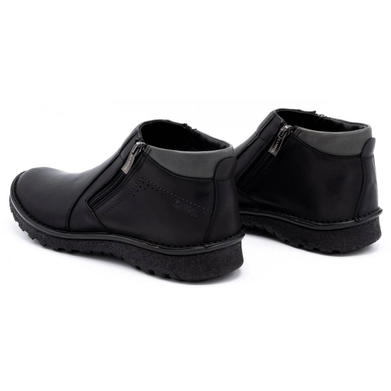 Kampol Zapatos hombre botines piel 130KA negro 1