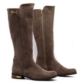 Olivier Botas de moda Klara earthy beige 2